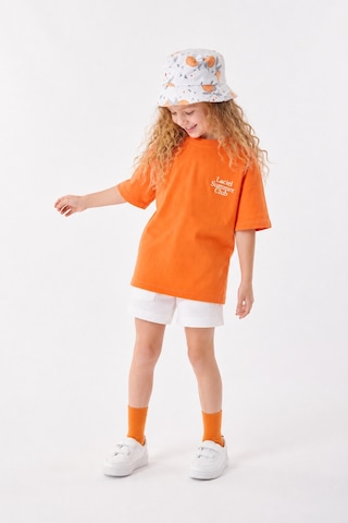 Eray Alp Kids Unisex Çocuk Turuncu Tişört Yazlık Günlük Model
