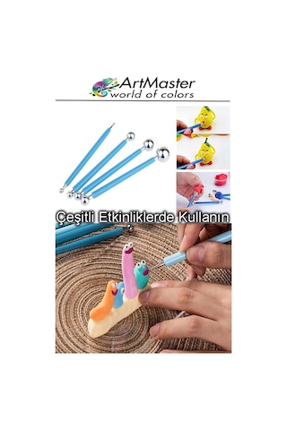 Top Uçlu Seramik Ve Kil Modelleme Seti 4 Lü 1 Paket Pasta Şekil Verme Ve Modelleme Şeker Hamuru Şekillendirme Pasta