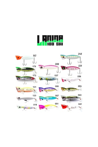 Fujin La-nina Maket Balık Su Üstü Popper 179 Uv Green Sardine