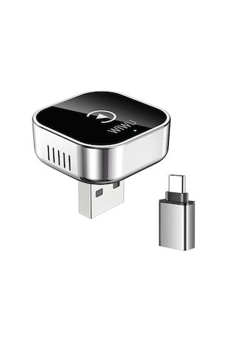 Wiwu Wi-cp003 2in1 Carplay Usb Wireless Transmitter Adaptör Gümüş