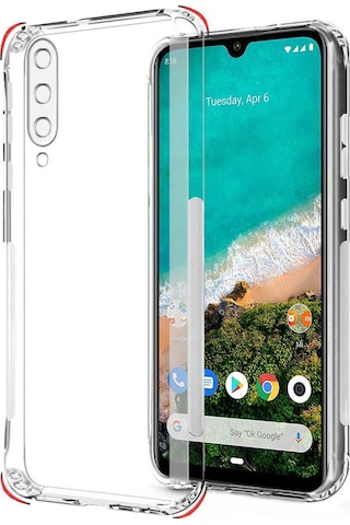 Adige Xiaomi Mi A3 Kılıf Kamera Korumalı Süper Silikon