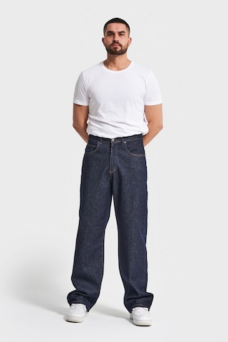 Itsbasic Erkek İndigo Renk 7w5-50 Tt25 Relaxed Baggy Fit İç Boy 80cm Rahat Kesim %100 Koton Denim Jean