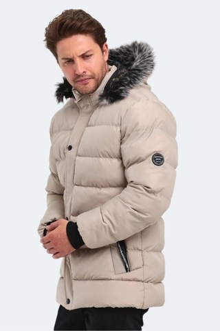 Slazenger St23je027 Heck Erkek Kapüşonlu Şişme Mont - Slazenger - Taş Taş