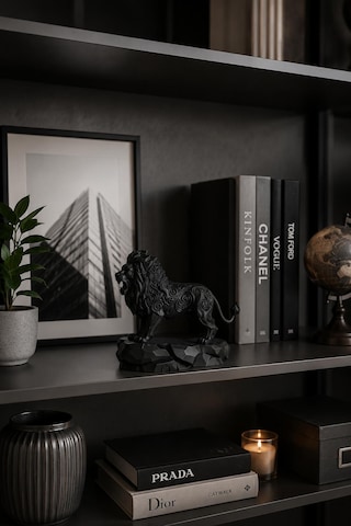 Aslan Figürlü Dekoratif Biblo Modern Masaüstü Ofis Dekoru Ev Dekorasyonu 7 X 12 Cm