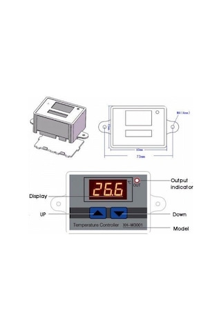 Motorobit-Xh-W3001 12V Dc Dijital Termostat