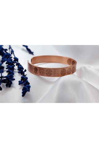 "çift Taraflı Dualı Bakır Bileklik - Şık Ve Anlamlı Aksesuar Bakır