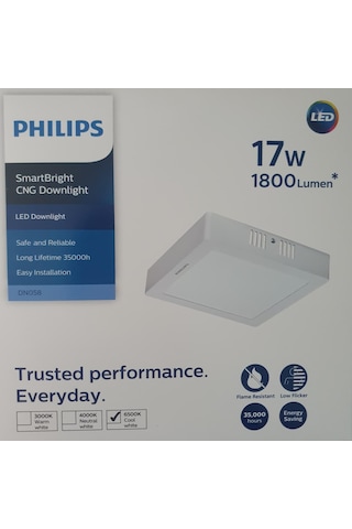 Kare Spot 17w 1800 Lumen 6500k Beyaz Işık 220x220 Mm Led Armatür Diğer