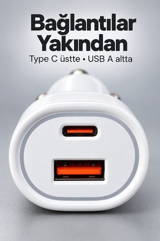 Tek 40w Maksimum Güçlü Araç İçi Şarj Cihazı Najmaddin Diğer