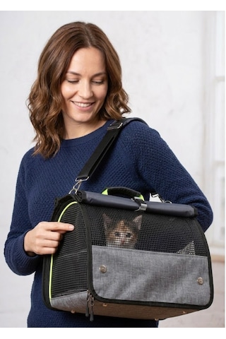 Missidea Brave Paws Flybag Fileli Kedi Ve Köpek Taşıma Çantası Havayolu Uyumlu Gri
