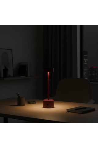 Larden Bordo Şarjlı Masa Lambası Bordo