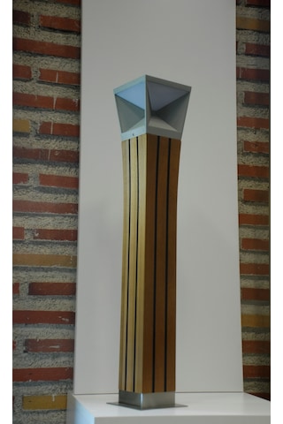 Teak Ağacı Gövde 6W Bahçe Aydınlatma Bollard Kahverengi