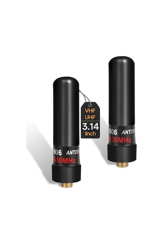 Abbree Amatör Radyo 1.96-inç 2pack Mini Anten Dual Band Sma-dişi Vhf/uhf Anten Baofeng Uv-5r 5rm Bf-f8hp/pro K5plus U
