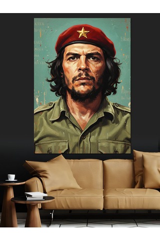 Che Guevara Ünlü İllüstrasyon Dekoratif Kanvas - Mdf Ahşap Tablo