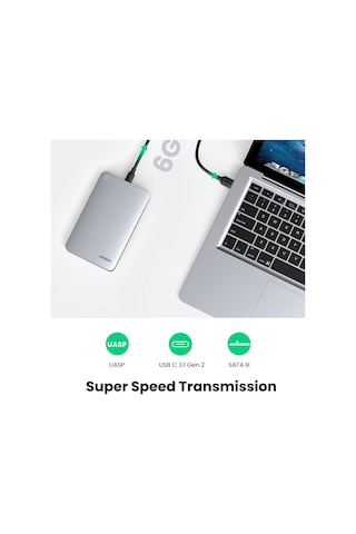 Ugreen 70498 USB-C Sabit Sürücü Koruyucu SATA III SSD HDD Disk