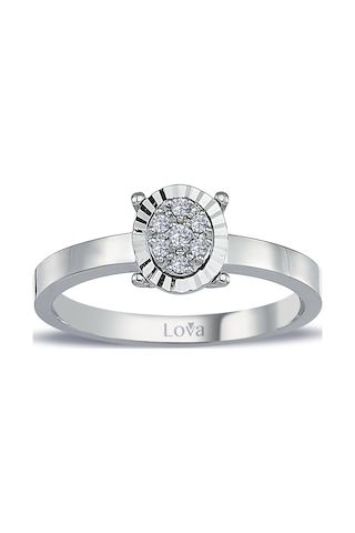 Lova Pırlanta Taşlı Oval Eridu Yüzük - 1070192