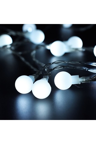 Sunlight Minik Top Ledler Beyaz Işık 20 Toplu Yılbaşı Süsü Ledli