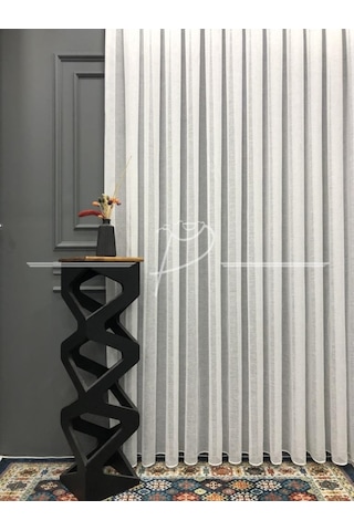 Tül Perde1. Sınıf Foldet Zemin Keten Etek Kurşun Çok Renkli