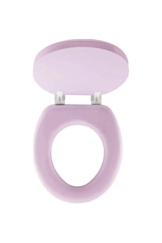 Pembe Yumuşak Klozet Kapak Büyük Puf 42x41 Cm Çok Renkli