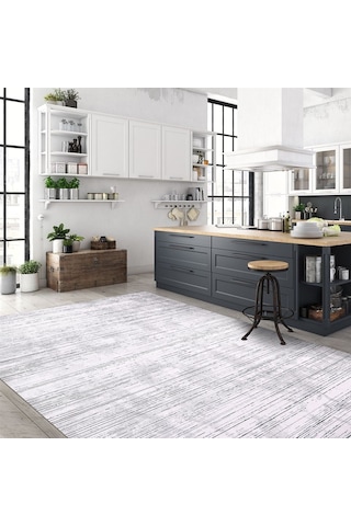 Çam Halı Crea Plus Stone Roxanne 17111 Gri Siyah Modern Desenli Makine Halısı