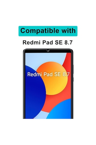 Xiaomi Redmi Pad Se 8.7inç Tablet Temperli Cam Ekran Koruyucu Kılıf