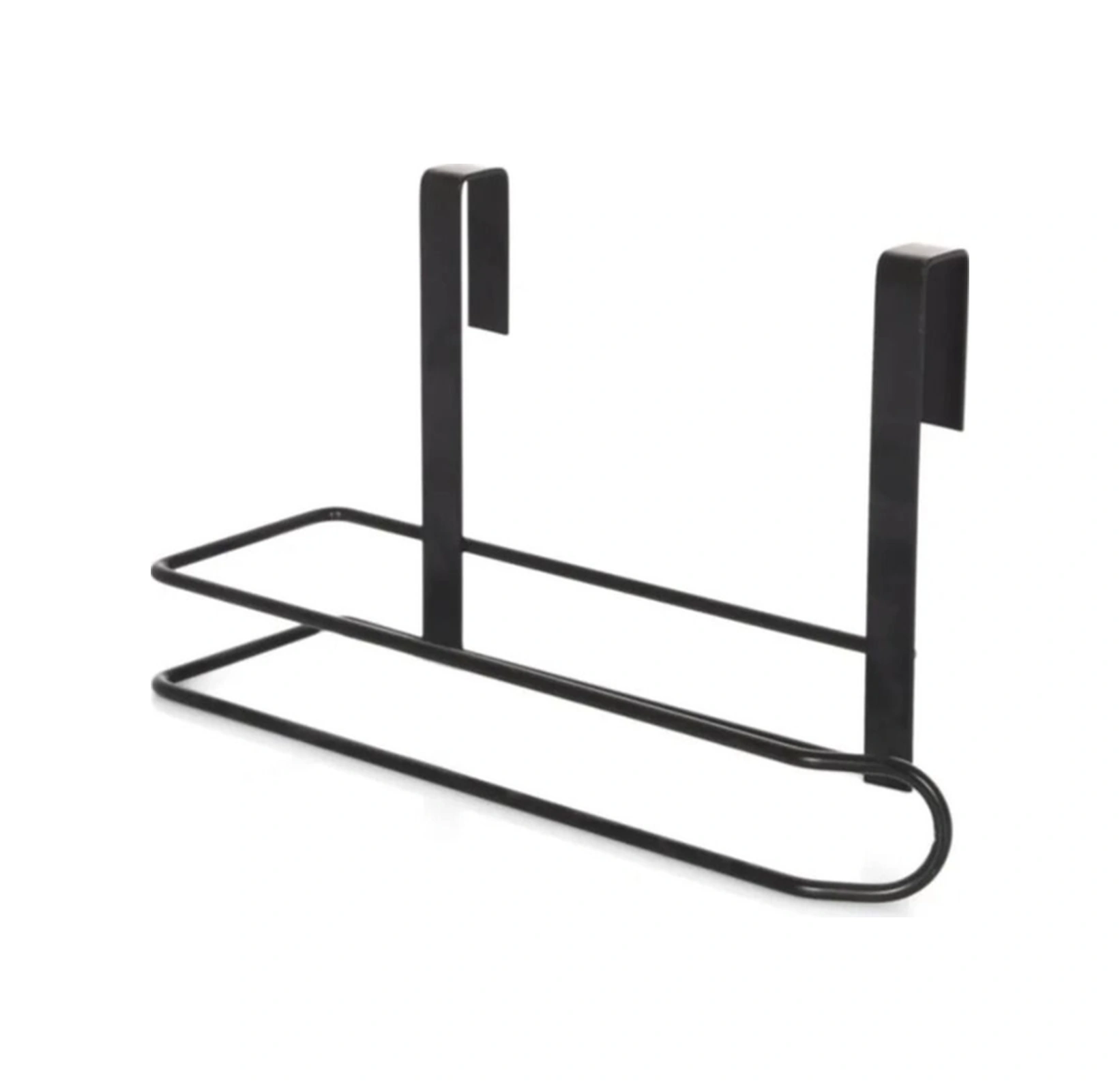 Siyah Metal Tel Kağıt Havluluk Kapı Arkası Askılı, Pratik Ve Şık Tasarım Siyah