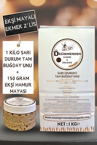 Sarı Durum Tam Buğday Unu - Siyez Ekşi Hamur Mayası