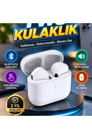 İphone 11 15 Pro Max Uyumlu Tws Kablosuz Kulaklık Dokunmatik Kontrol Ve Stereo Ses 00