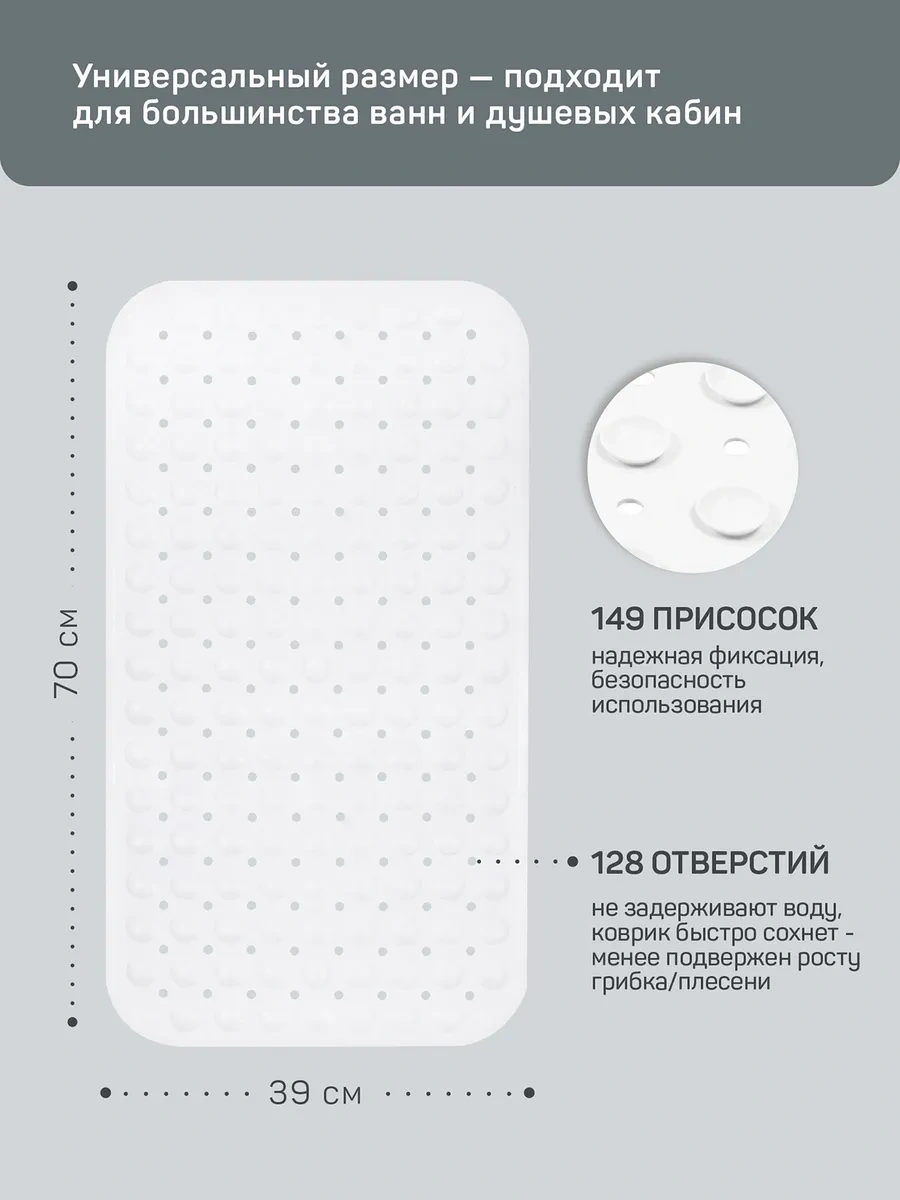 Master House Emme Pedleri İle Duş Kabini İçin Beyaz Kaymaz Paspas 318355554 Beyaz