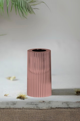 3 Lü Bakır Krom Tırtıklı Yüzey Mumluk Dekoratif Tealight Set Mum