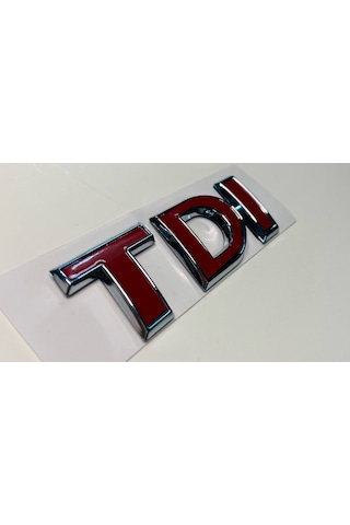 Volkswagen Caddy 2011 - 2014 Tdi Arka Bagaj Yazısı Üç Kırmızı