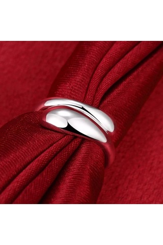 925 Ayar Gümüş Ayarlanabilir Su Damlası Yüzük