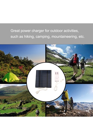 Xindoker "taşınabilir Güneş Paneli - Telefon Ve Pil Şarjı İçin 2.5w 5v Usb Çıkışlı"