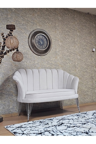 İkili İstiridye Krom Kaplama Telli Ayak Çay Seti Koltuk Tekli Ber Çok Renkli