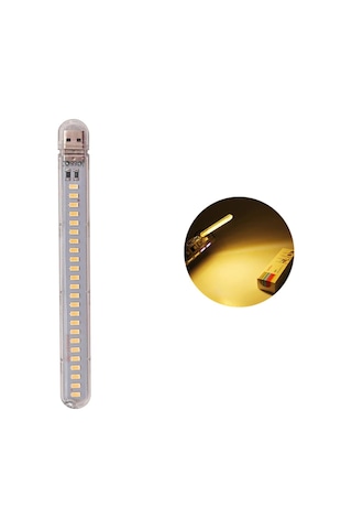Taşınabilir Mini Usb 24Led Günışığı Lamba 5730 Smd Kamp Stick Led Sarı
