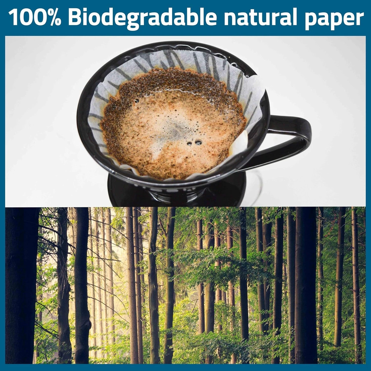 Youtek Kahve Filtre Kağıdı V60 Konik/moka Pot/türk Döküm, 100 Adet, Koku Ve Lezzet Sağlar, Bitkisel, Tek Kullandım Beyaz