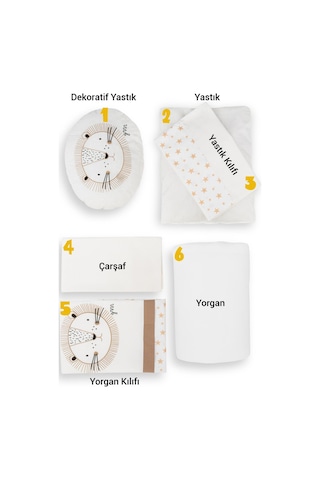 Wellgro Park Yatak Ve Beşik Uyku Seti - 6 Parça, Bej