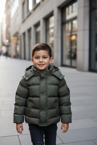 Benitto Kids Erkek Bebek Şişme Mont 51374 Haki