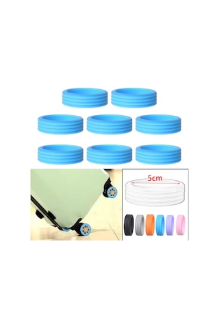 Homyl 8x Silikon Bagaj Jant Kapakları Çizilmeye Karşı Koruma Mavi