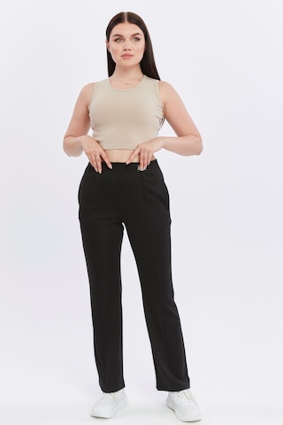Bella Dossi Rahat Kaşkorse Kolsuz Sıfır Yaka Kadın Crop Top Ekru