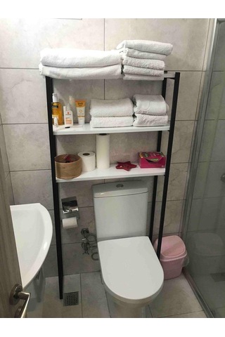Çamaşır Makinesi Üstü Düzenleyici Raf Banyo Dolabı Rafı Makine Üstü Beyaz 3 Raflı Banyo Düzenleyici Renkli