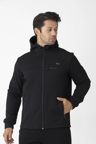 Crozwise 6054 Su İticili Kapşonlu Erkek Sweat Siyah SiYAH