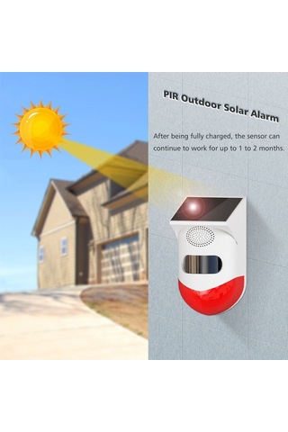 1291 Güneş Enerjili Sensörlü Alarm Hırsız Ve Yabani Hayvan Kov...