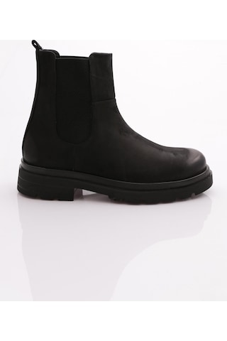 Dgn 6947 Erkek Yani Lastikli Bot Siyah Nubuk