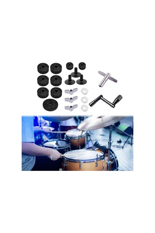 Homyl 20x Zil Keçeleri Rondelaları Eklenti Tambur Yedek Siyah