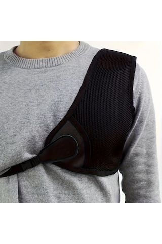 Fochsia Siyah Ayarlanabilir Okçuluk Göğüs Koruyucu Nefes Alabilir Ağ Yapılı Yumuşak Polyester