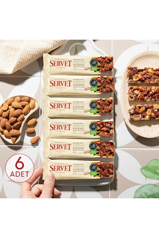 Servet Şekeri Meyveden Badem Krokan Bar 20g 6'lı Paket