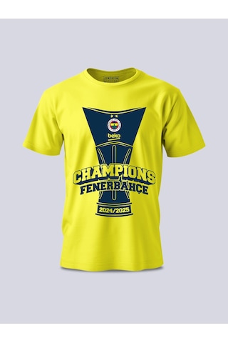 Fenerium Basket Şampiyonluk Kupa Sarı Tshırt Sarı