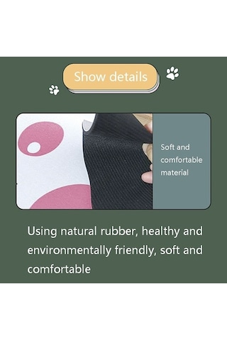 Ebitda 3 Adet Xh12 Kedi Pençesi Karikatür Fırça Mouse Pad, 28x25cm, Mürekkep Yeşili Mürekkep Yeşili