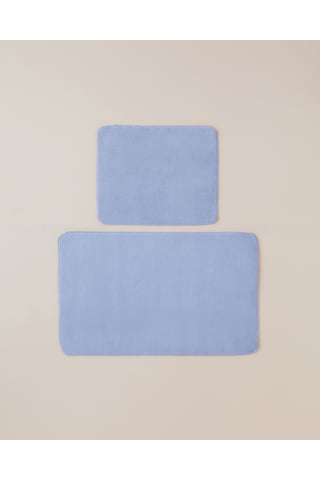 Basicline Kaydırmaz Taban Banyo Paspası Seti 60x100 Cm + 50x60 Cm Ortanca Lila
