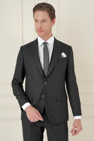 Efor Tk 911 Slim Fit Siyah Spor Takım Elbise Siyah